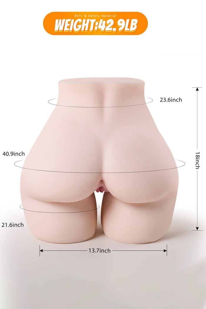 Gena: 42.9LB BBW Realistic Big Ass Torso for Men