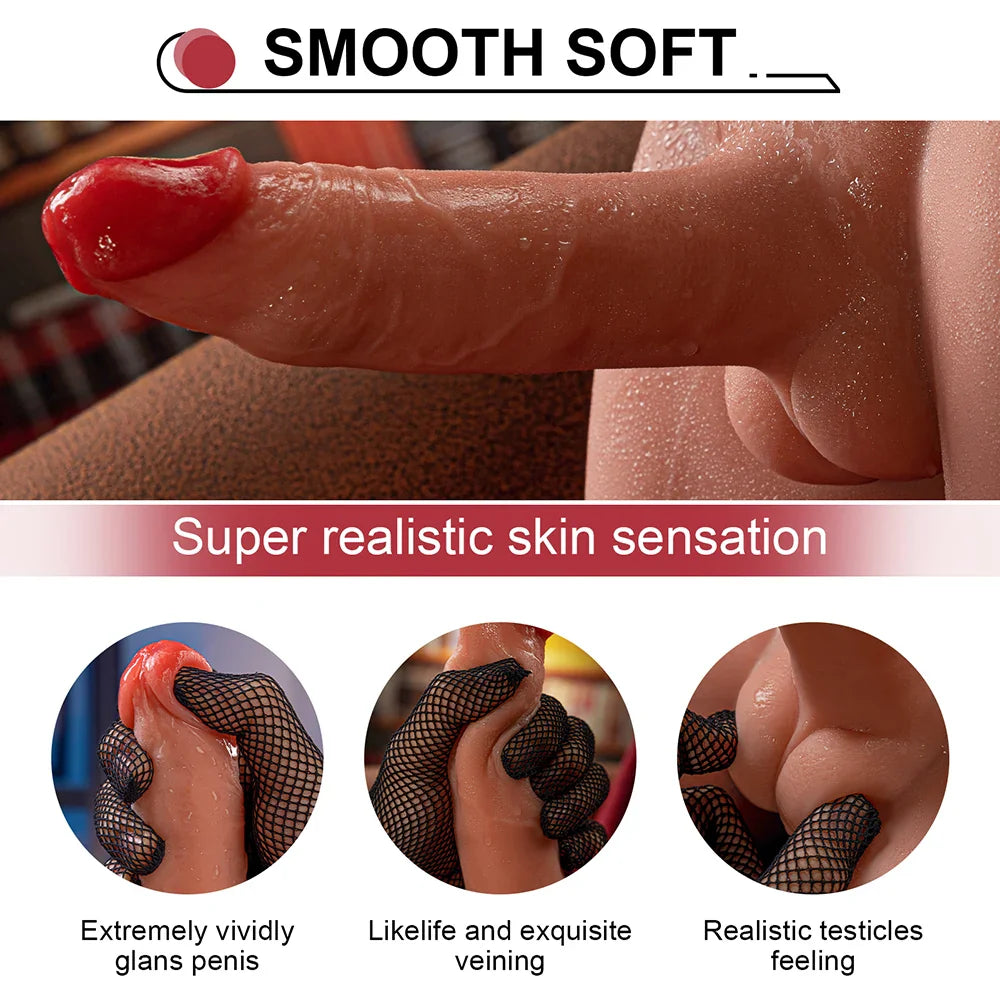 Kyle: 9.03LB Torso For Women With 6.69″ Auto-Telescoping Dildo