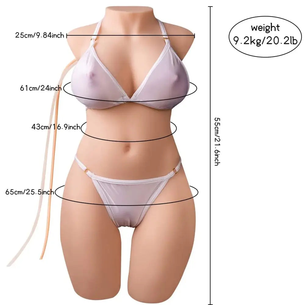 Alethea: 20.28LB Vibrating & Sucking Realistic Female Torso