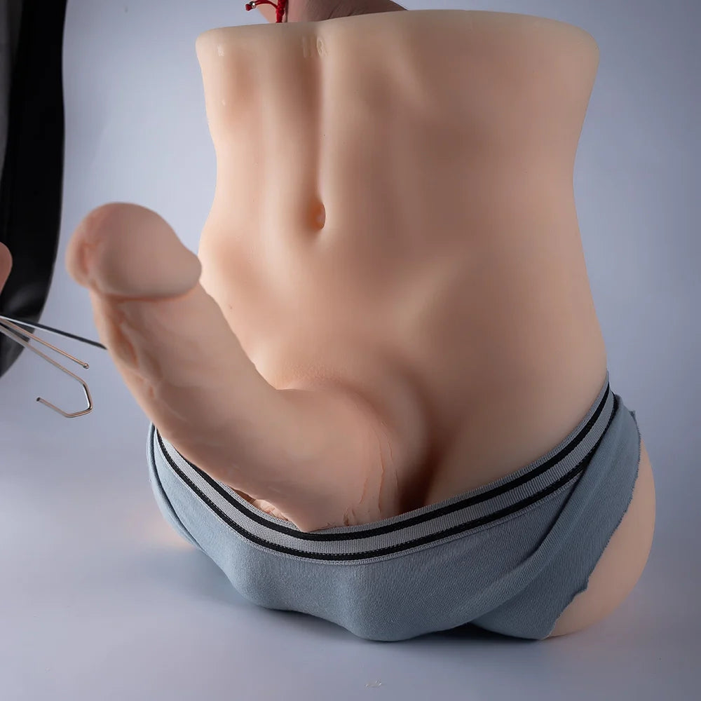 Jesse: 7.9LB Male Sex Torso with 7" Big Dildo