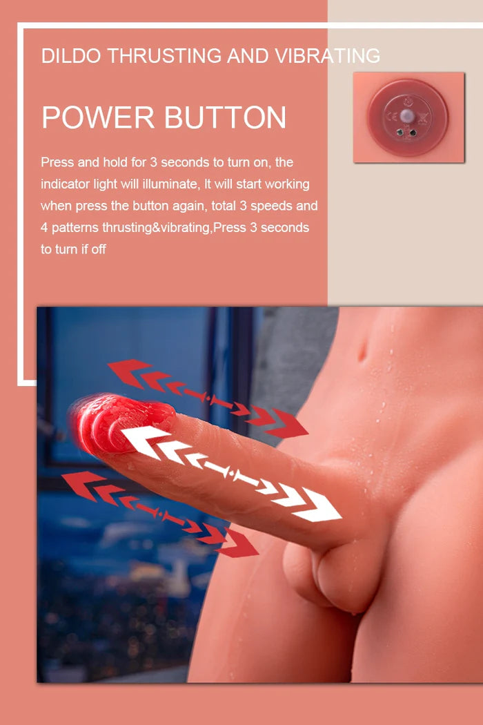 Chris: 17.63LB Male Sex Doll with Thrusting & Vibrating Dildo