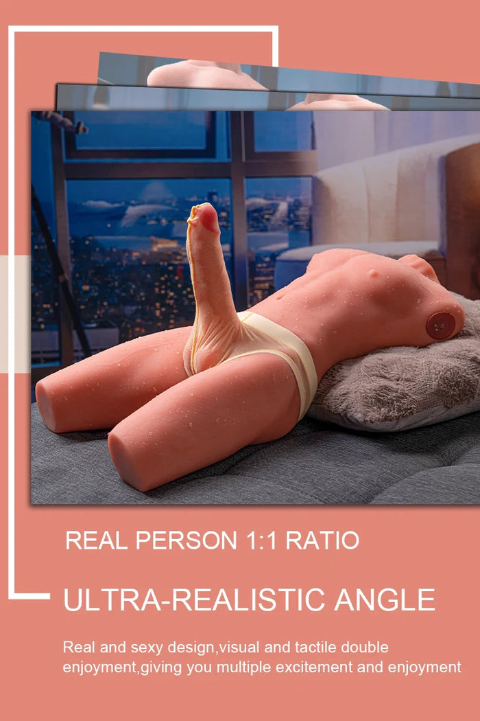 Chris: 17.63LB Male Sex Doll with Thrusting & Vibrating Dildo