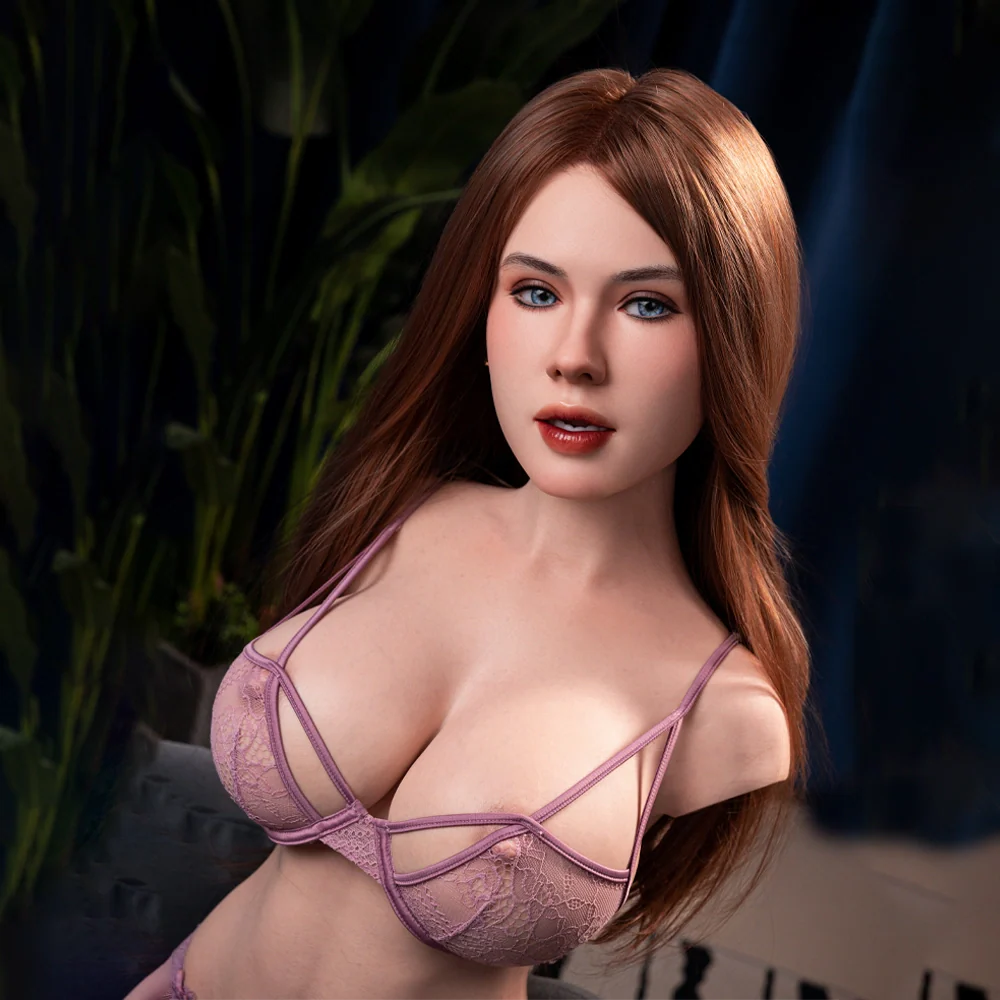 Jennie: 44LB Deepthroat Gel Breast Life Size Silicone Sex Doll Troso with ROS Head