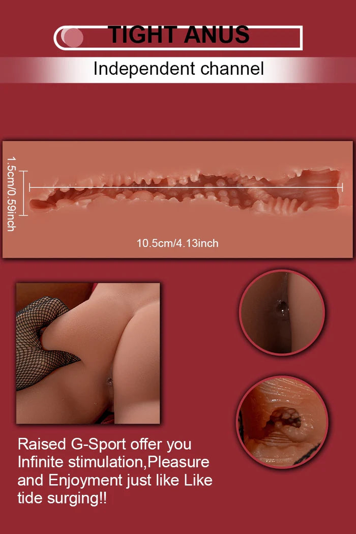 Kyle: 9.03LB Torso For Women With 6.69″ Auto-Telescoping Dildo