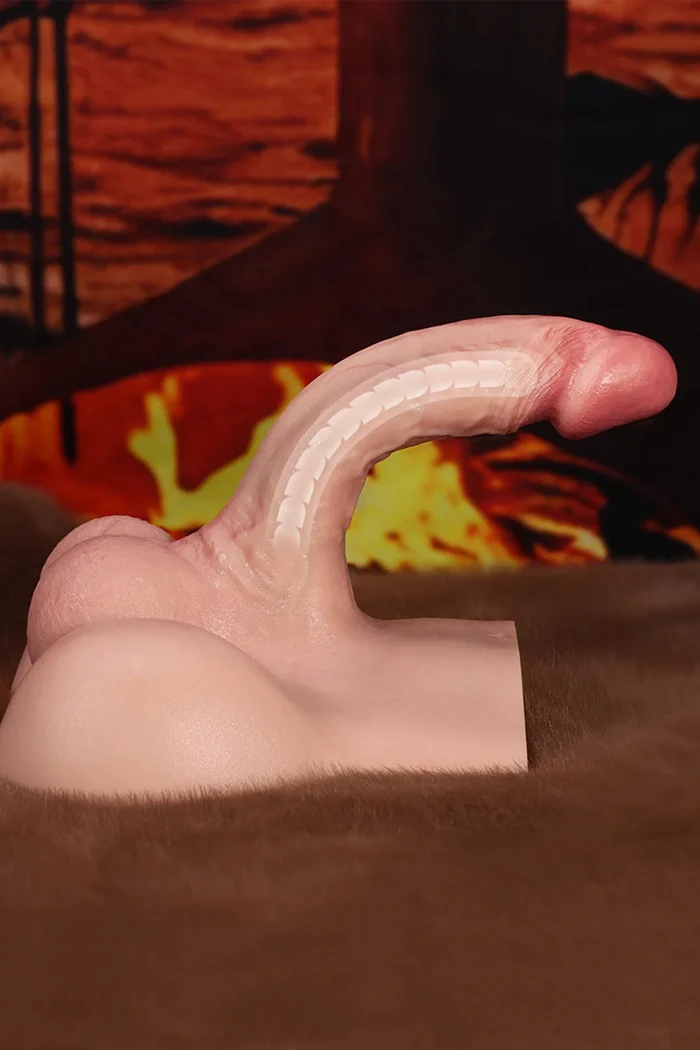 Silas: 2LB Realistic Flat Silicone Male Torso Dildo For Riding Sex