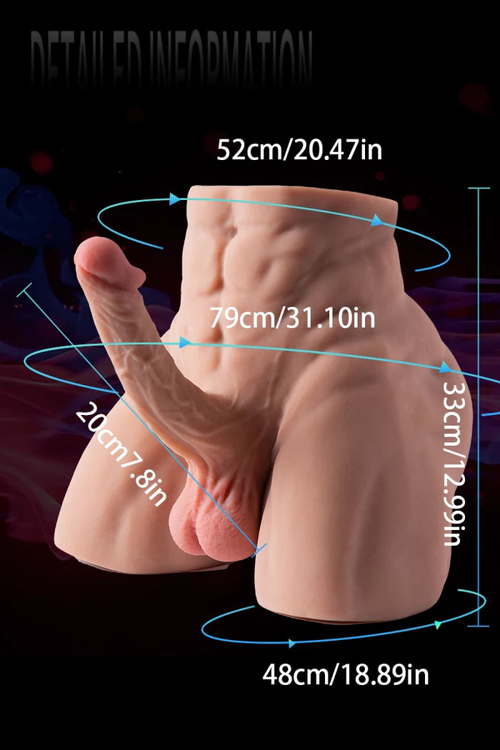 John: 23.8LB Male Sex Dolls with Realistic 7.87″ Big Dildo